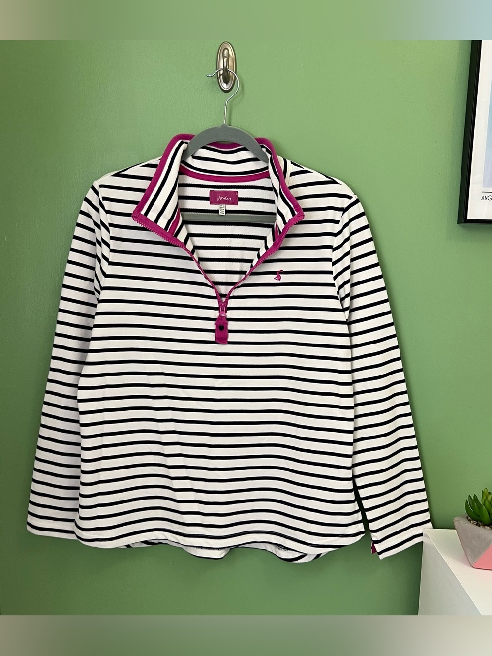 Joules Fairdale Cream Navy Stripe
Sweatshirt With Zip Neck